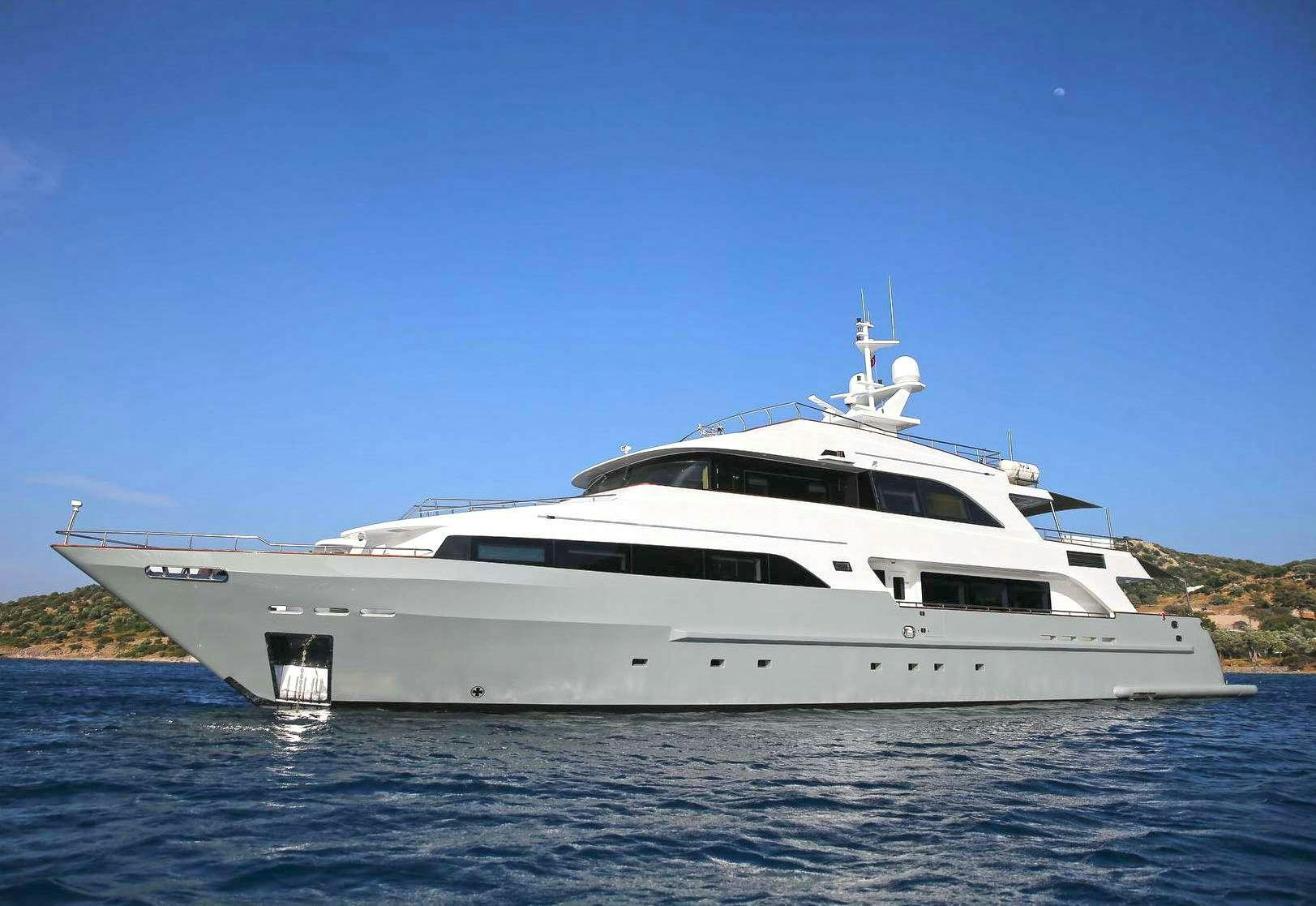 a white yacht on the water aboard OTTAWA IV Yacht for Charter