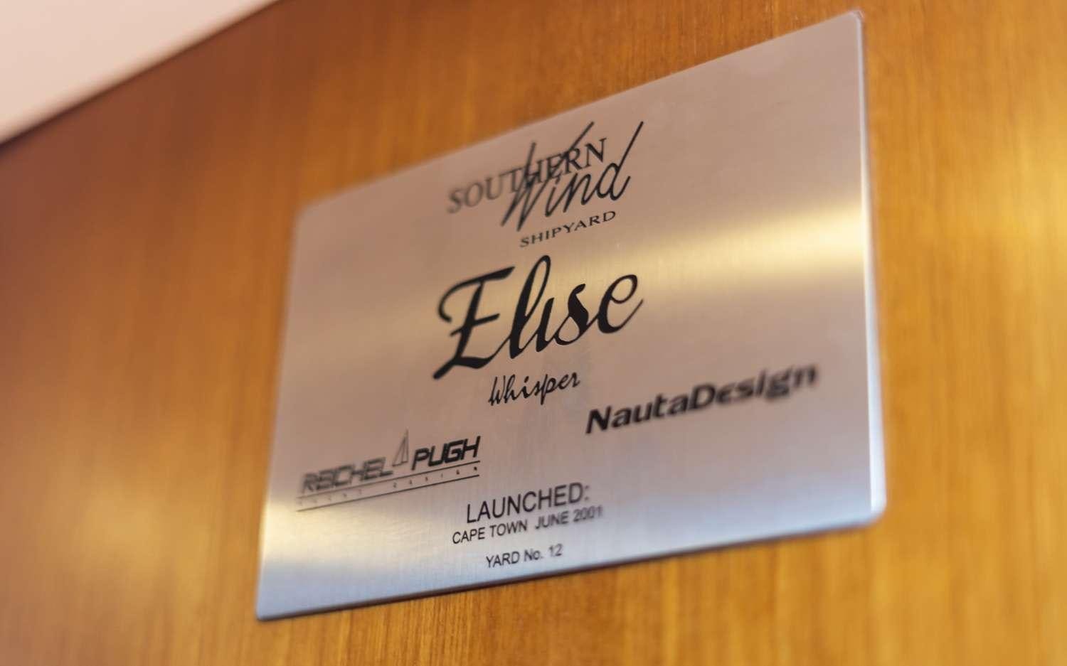 text, letter aboard ELISE WHISPER Yacht for Charter