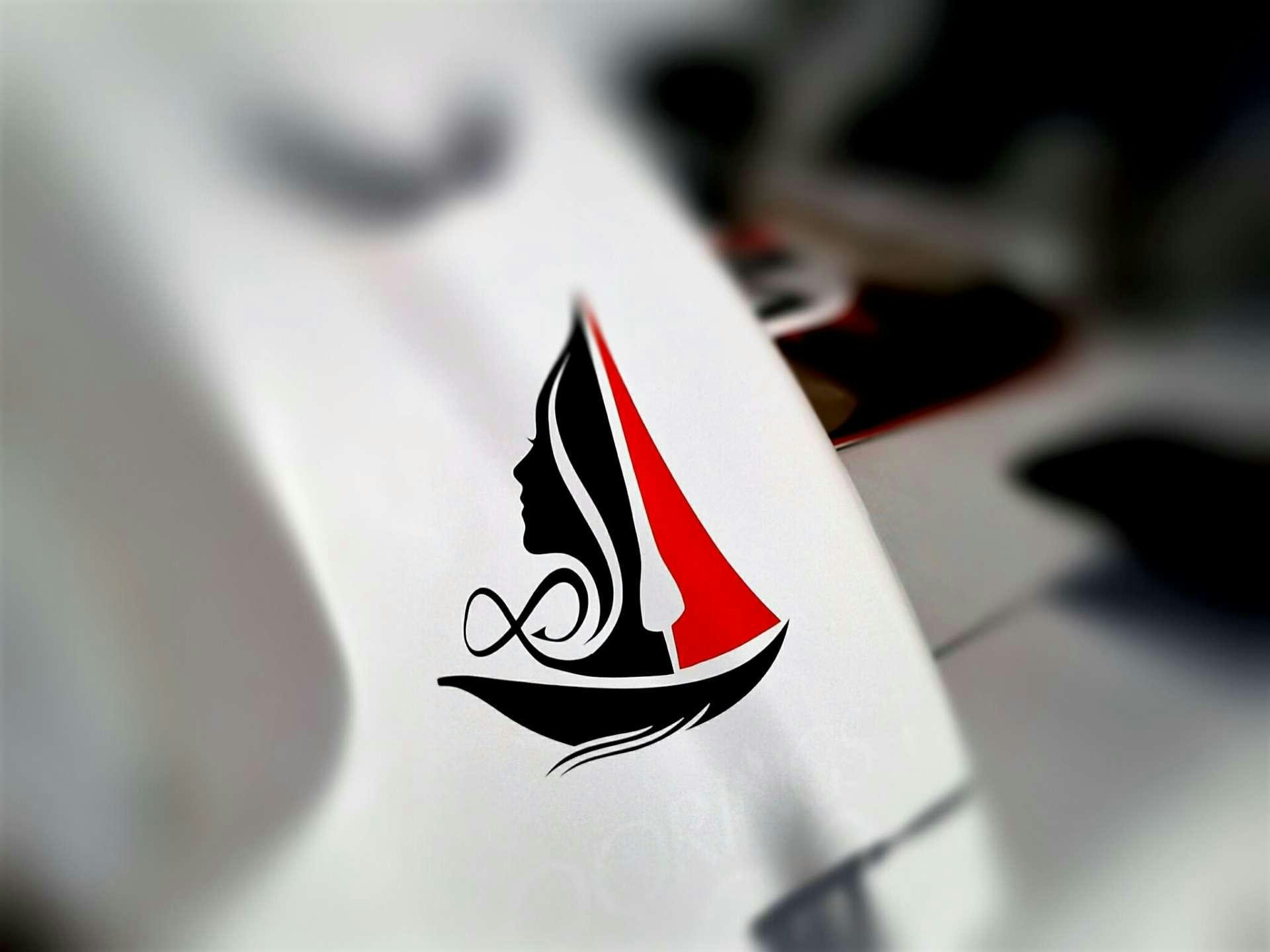 a close-up of a logo aboard ELIXIR Yacht for Charter