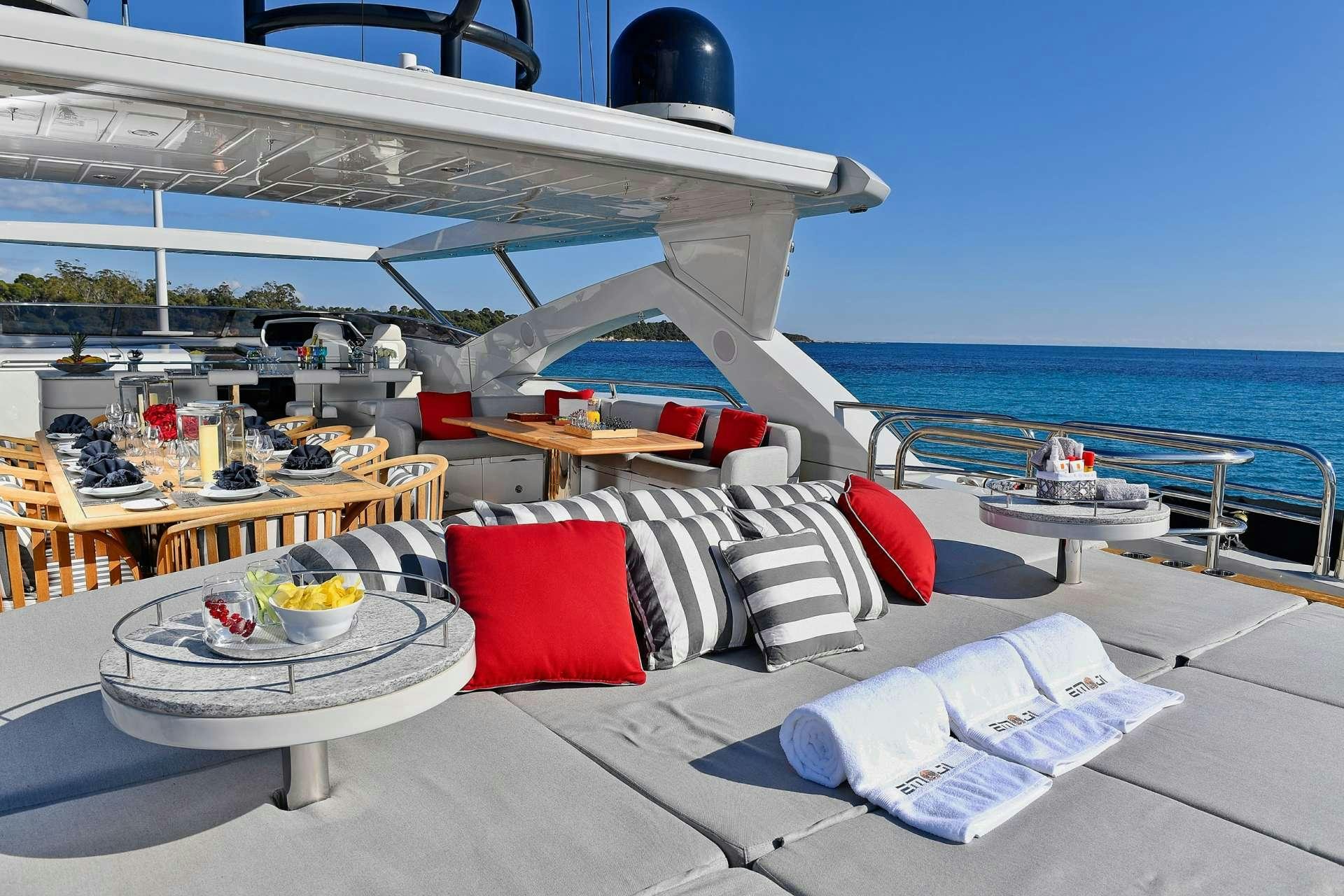 a boat on the water aboard TENACITY Yacht for Charter