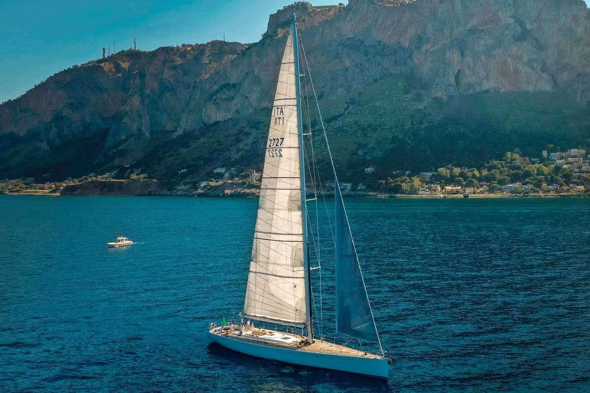 a sailboat on the water aboard LOGICA/QUINTA SANTA MARIA Yacht for Charter