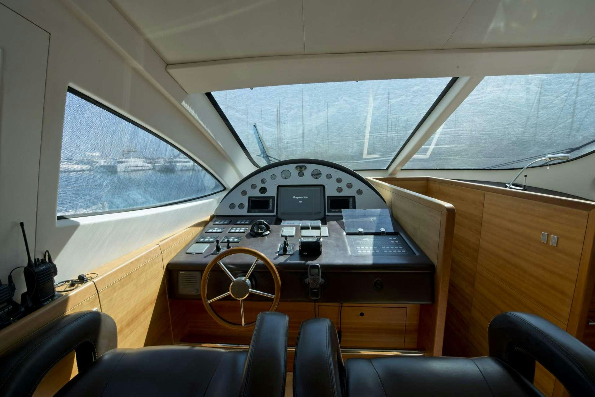 a control panel in a room aboard JULY Yacht for Charter