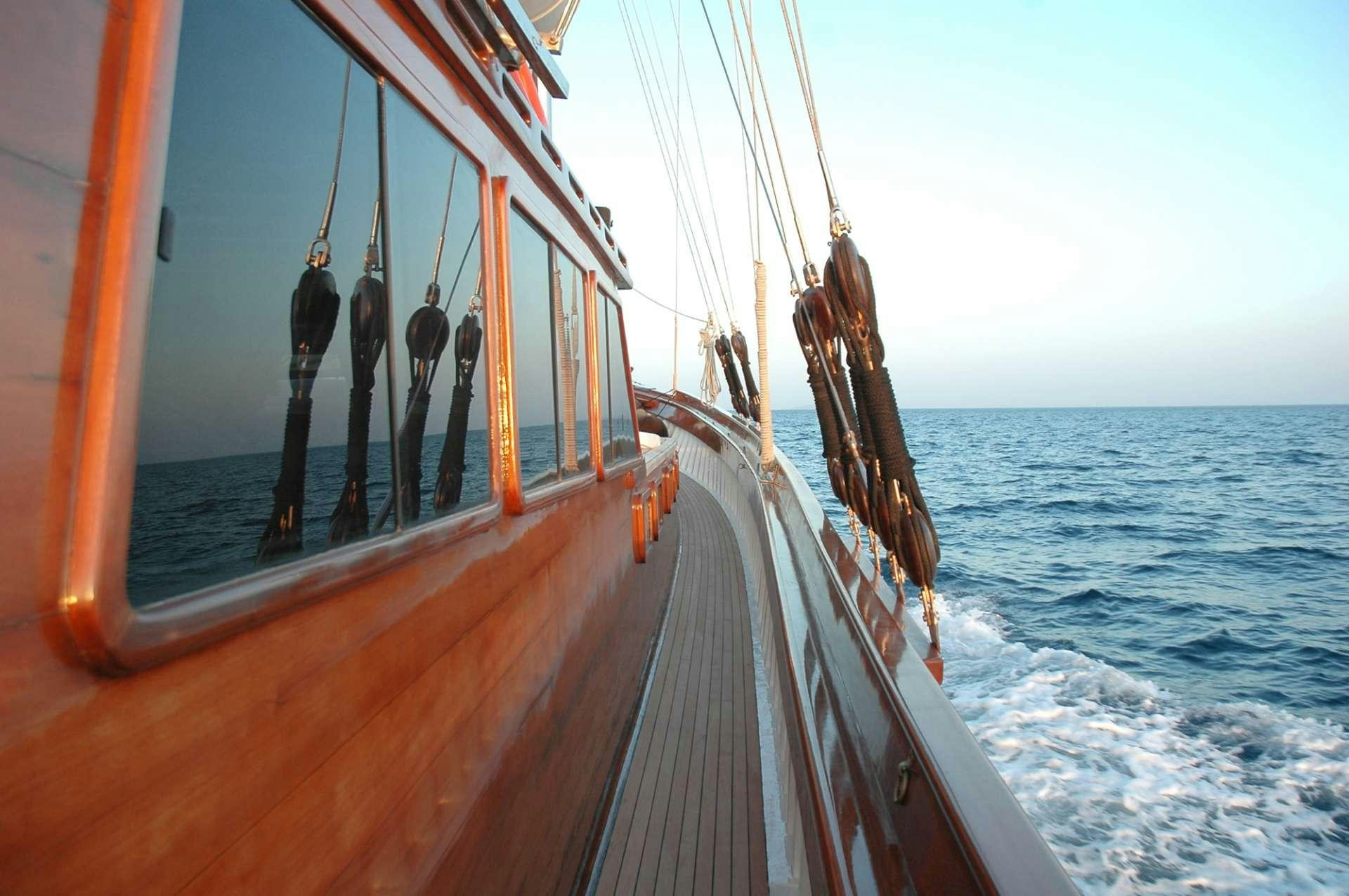 a group of people on a boat aboard MATINA Yacht for Charter
