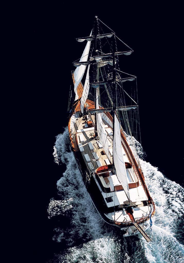 a space shuttle in space aboard MATINA Yacht for Charter