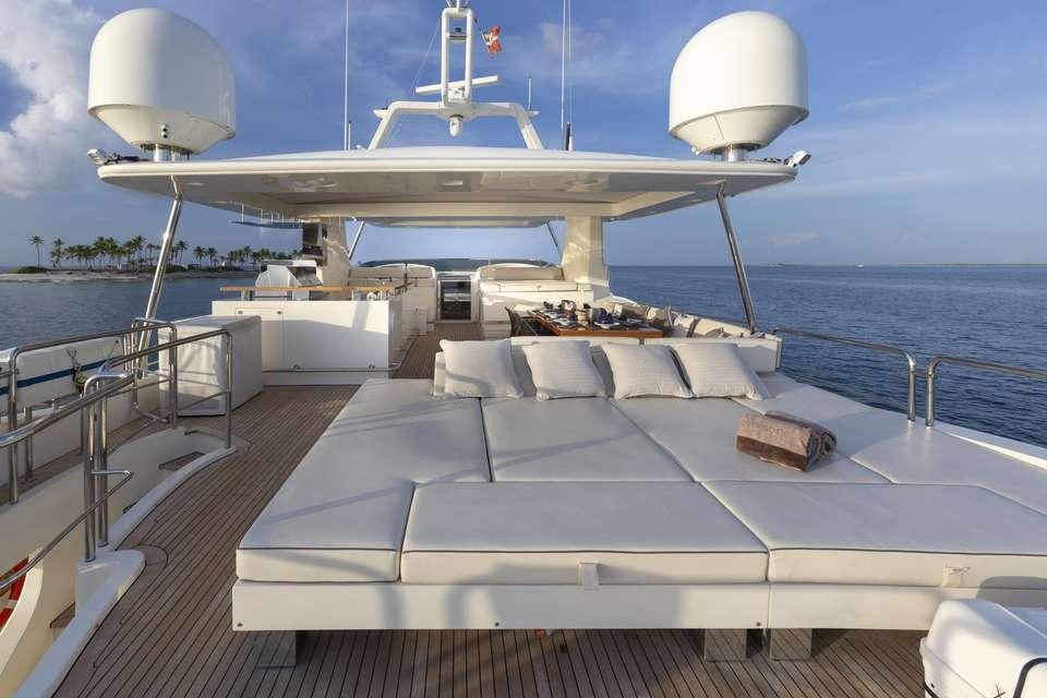 a boat on the water aboard INSIEME Yacht for Charter