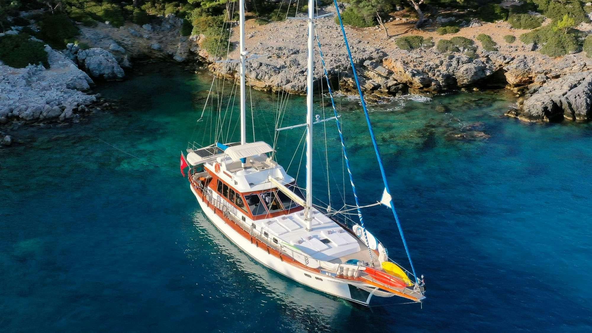 a boat on the water aboard SERENITY 70 Yacht for Charter