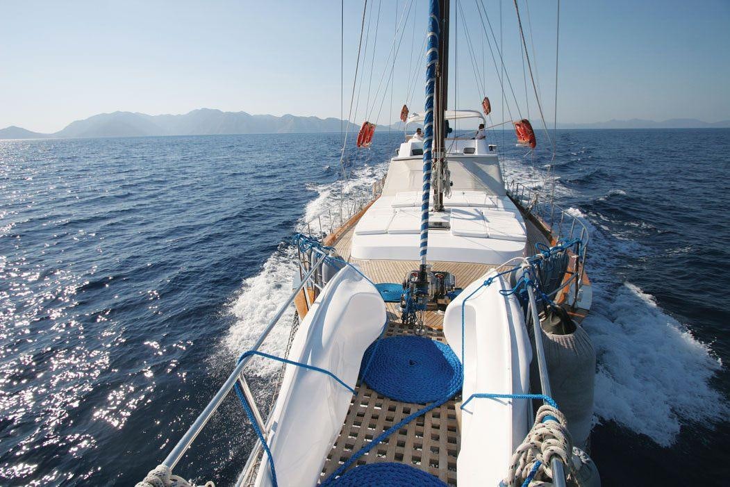 a boat on the water aboard SERENITY 70 Yacht for Charter