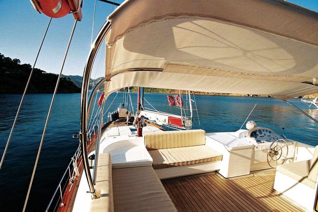 a boat on the water aboard SERENITY 70 Yacht for Charter