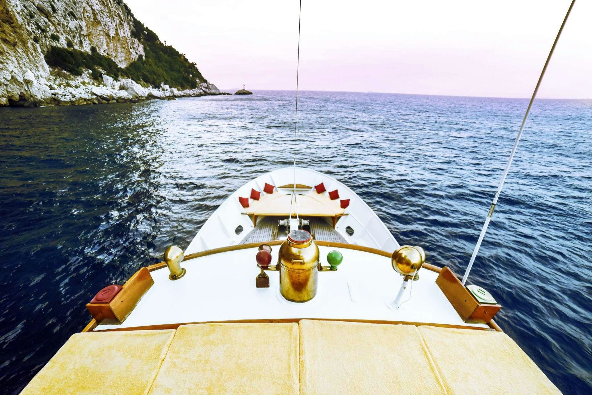 a boat on the water aboard ENTRANCER Yacht for Charter