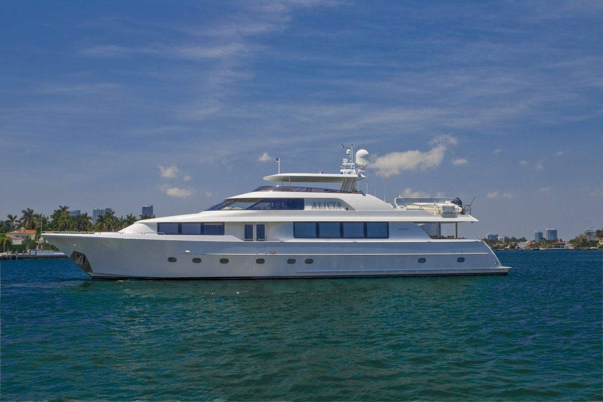 a boat in the water aboard ALICIA Yacht for Charter