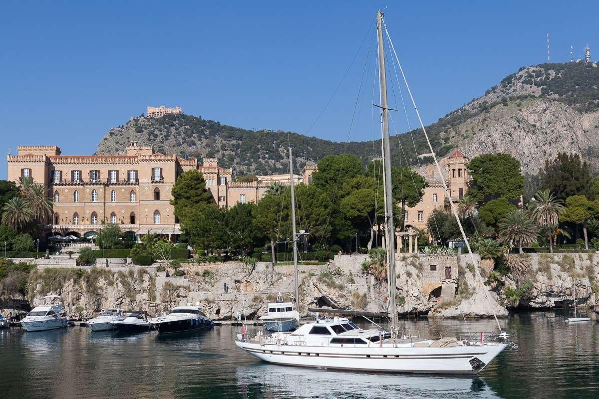 a sailboat in the water aboard MY LOTTY Yacht for Charter