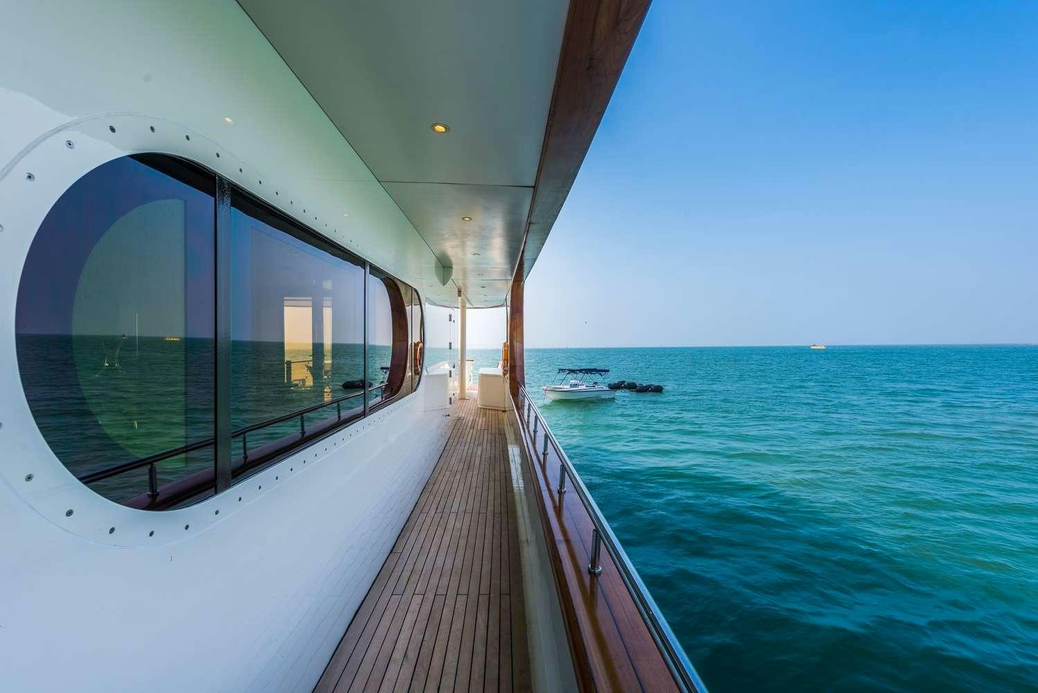 a boat on the water aboard ASHENA Yacht for Charter