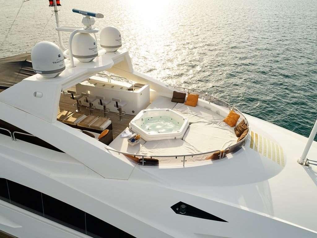 a boat on the water aboard BARACUDA Yacht for Charter