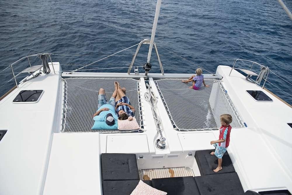 a group of people on a boat aboard SOUTHERN COMFORT Yacht for Charter