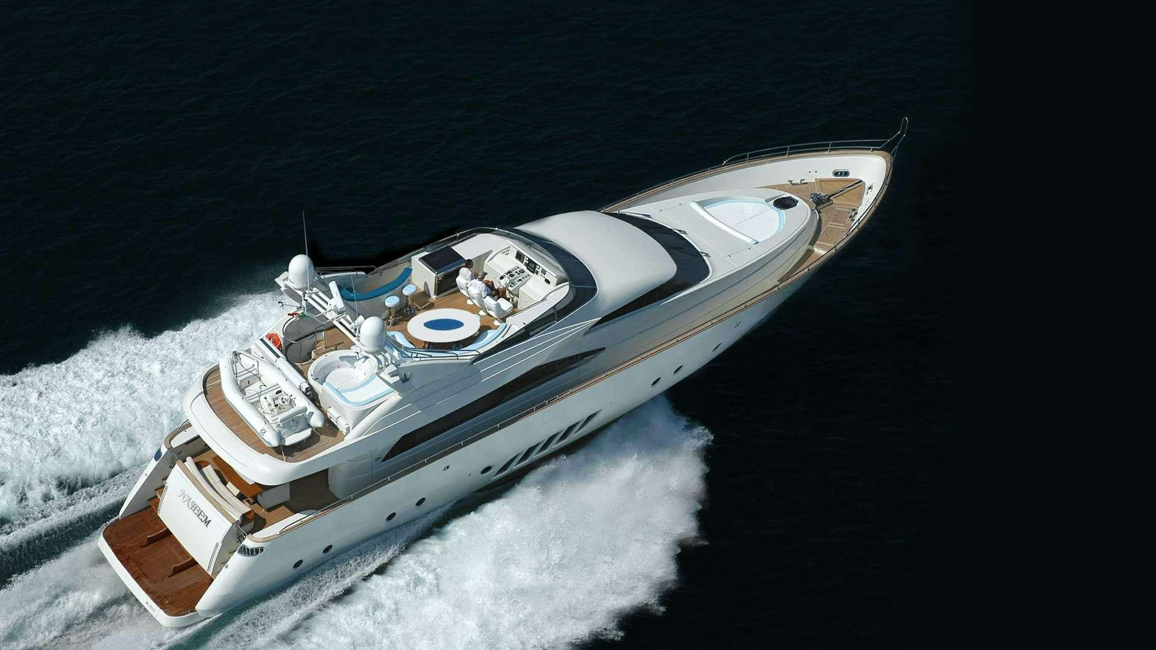a space ship on a surface aboard NASEEM Yacht for Charter