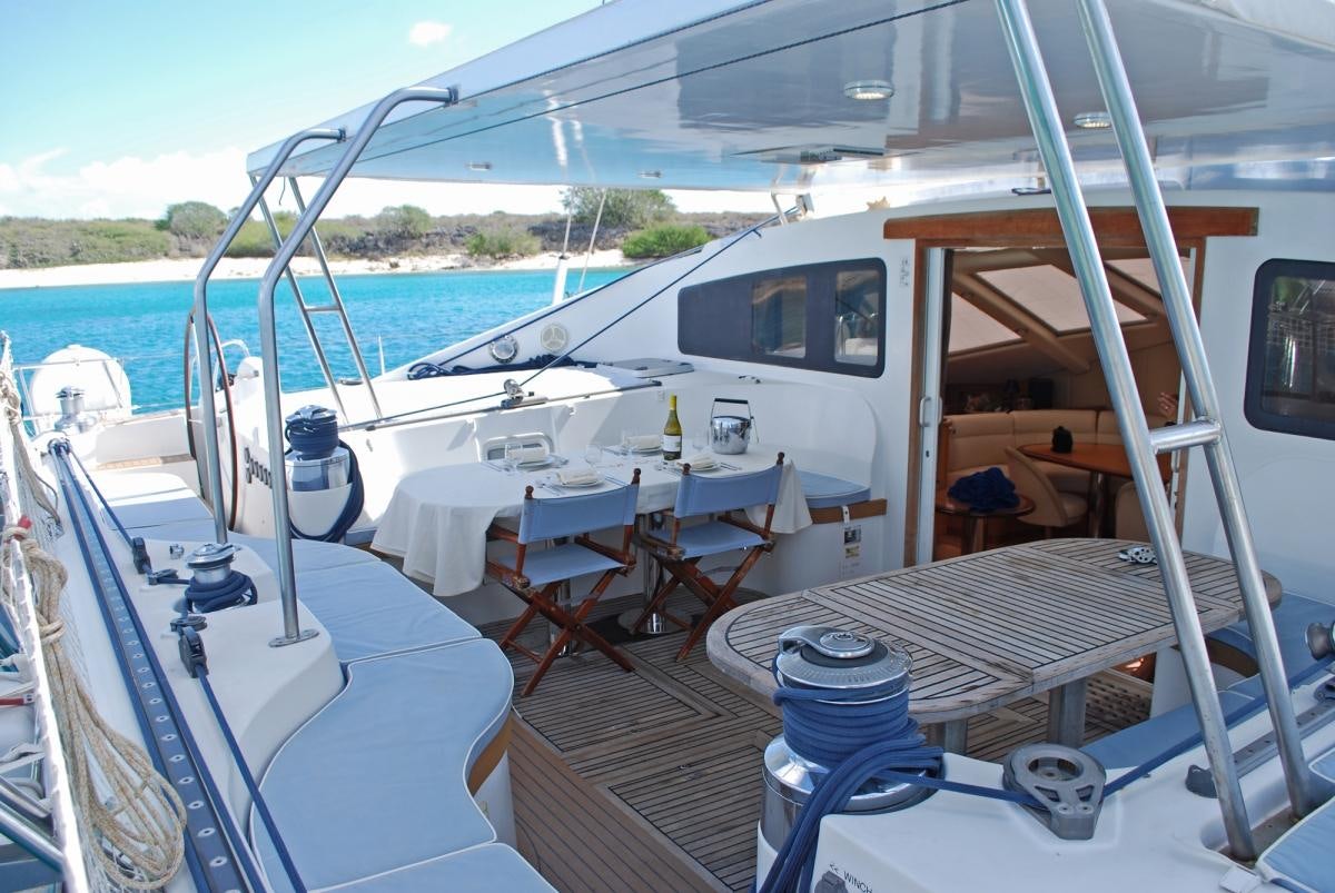 a boat on the water aboard SAGITTARIUS Yacht for Charter