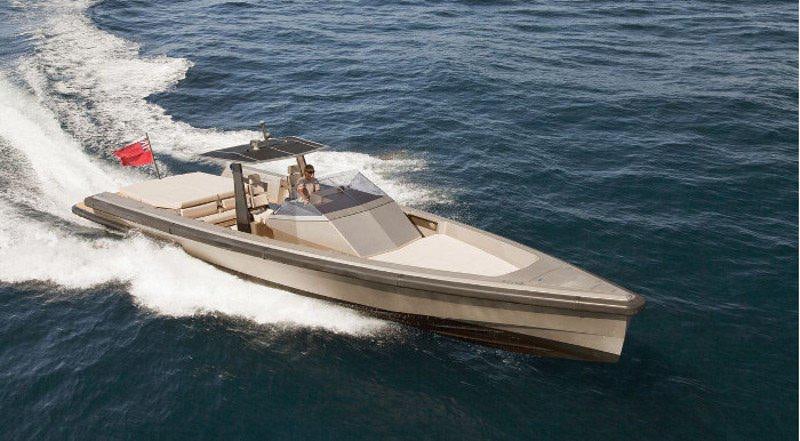 a boat on the water aboard DARK SHADOW Yacht for Charter