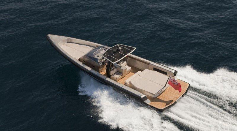 a boat on the water aboard DARK SHADOW Yacht for Charter