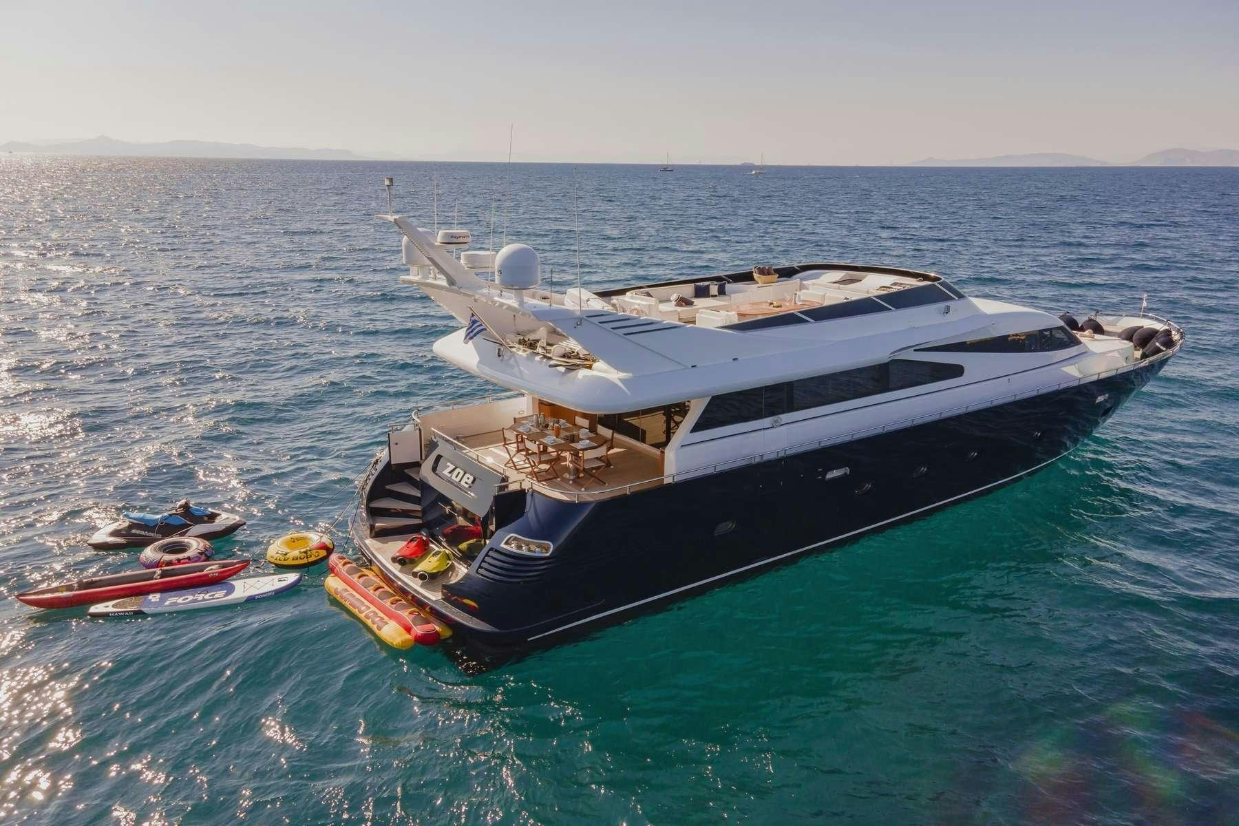 a boat on the water aboard ZOI Yacht for Charter