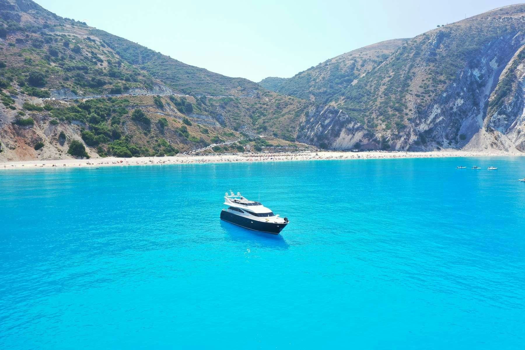 a boat on the water aboard ZOI Yacht for Charter