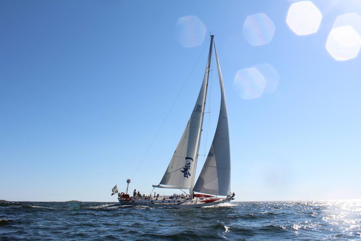 a sailboat on the water aboard ICHIBAN Yacht for Charter