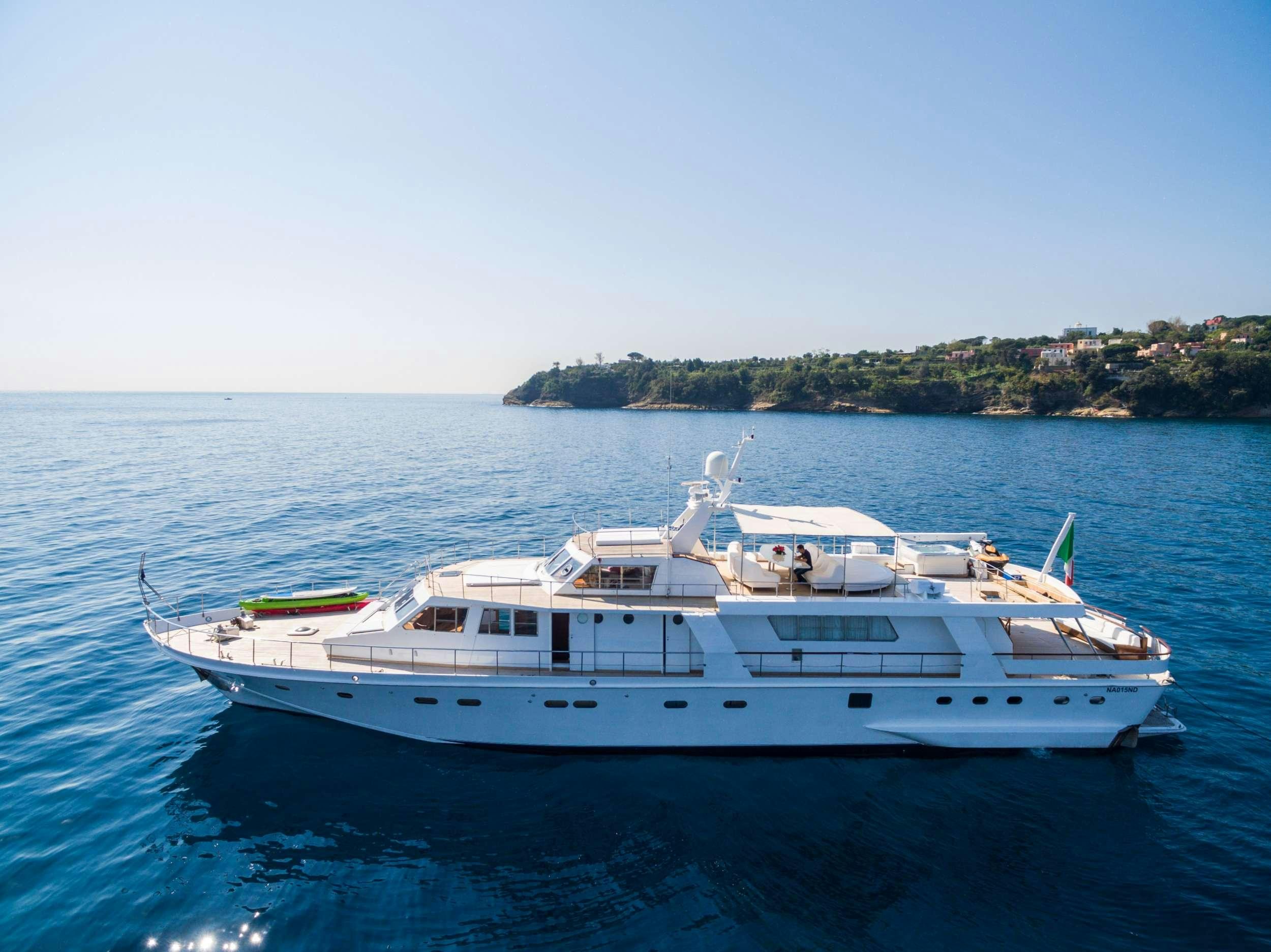 a boat on the water aboard Nafisa Yacht for Charter