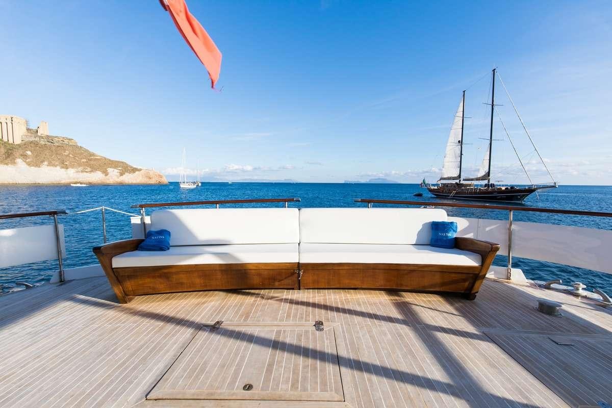 a boat on a dock aboard Nafisa Yacht for Charter