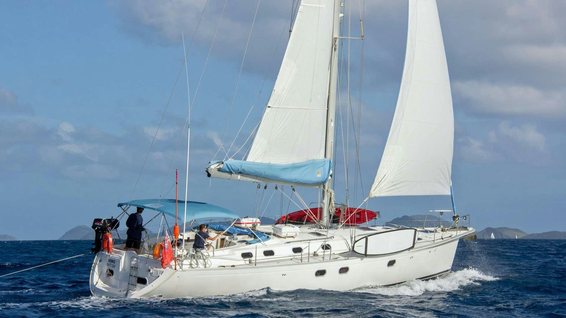a sailboat on the water aboard NEMO SY Yacht for Charter