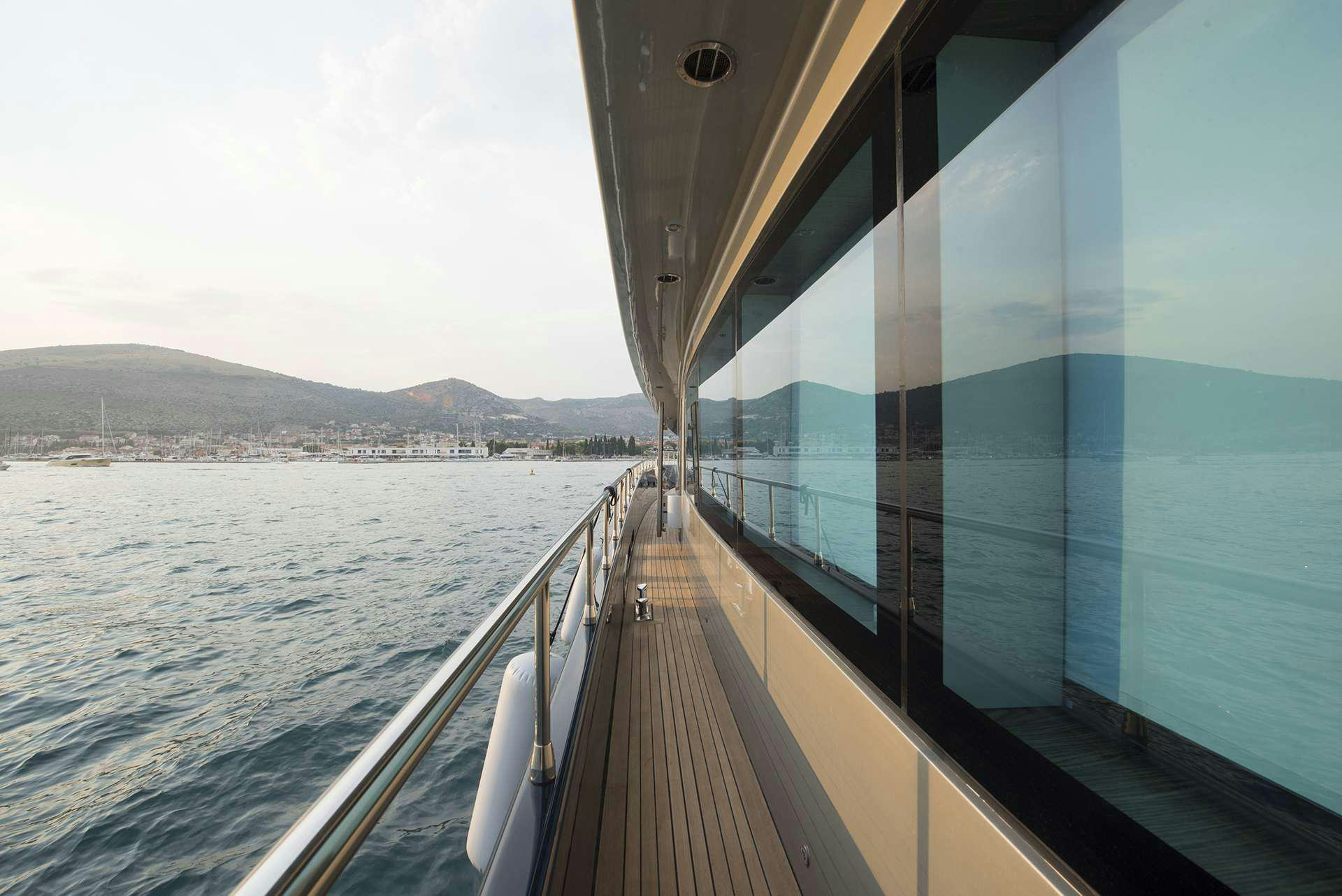 a boat on the water aboard ONE BLUE Yacht for Charter
