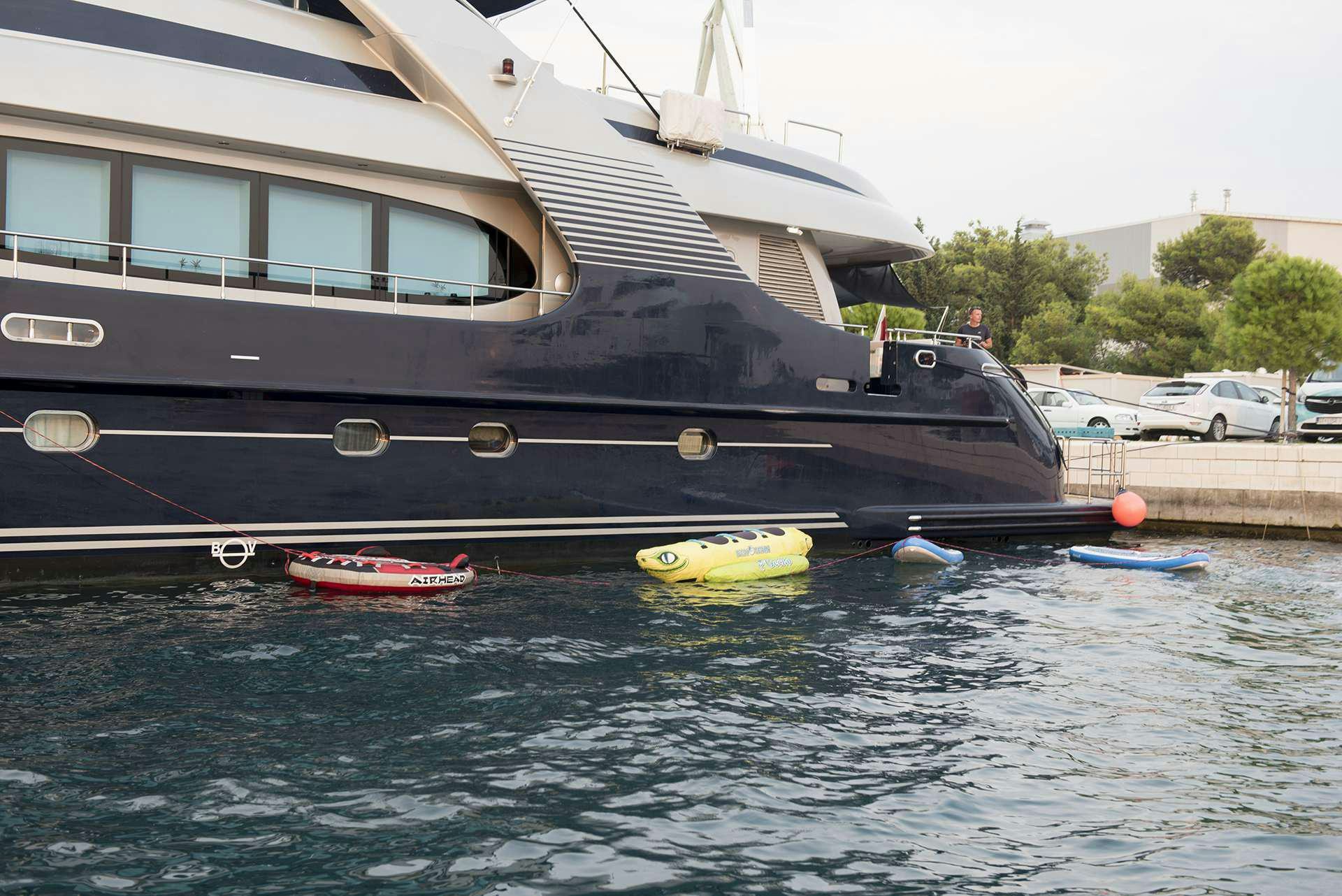 a boat on the water aboard ONE BLUE Yacht for Charter