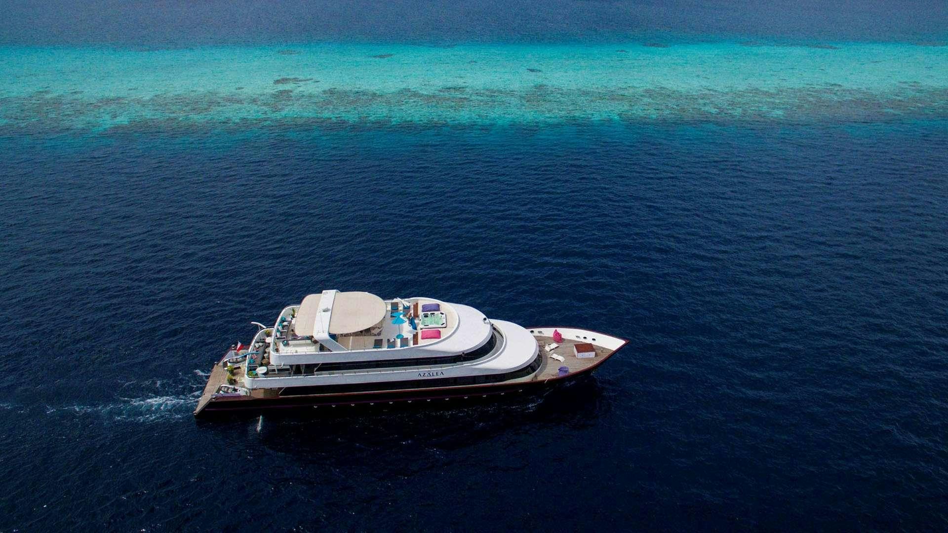 a boat in the water aboard AZALEA Yacht for Charter