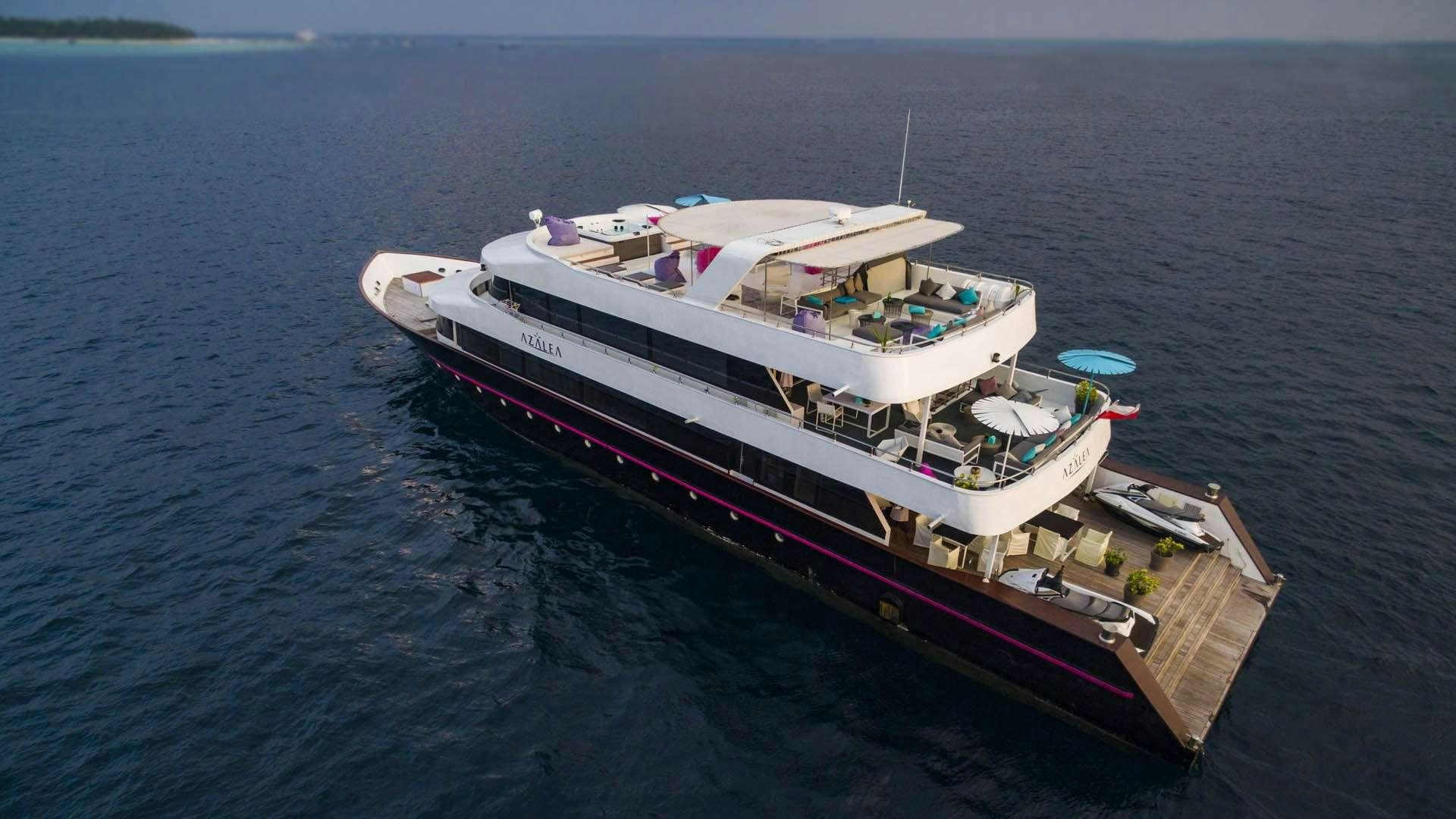 a boat on the water aboard AZALEA Yacht for Charter