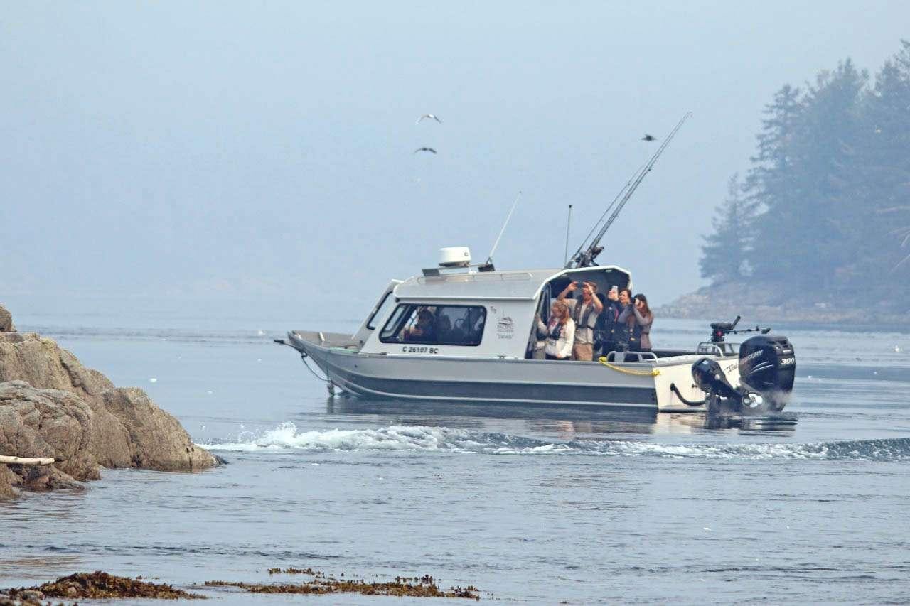 a boat with people on it aboard PACIFIC YELLOWFIN Yacht for Charter