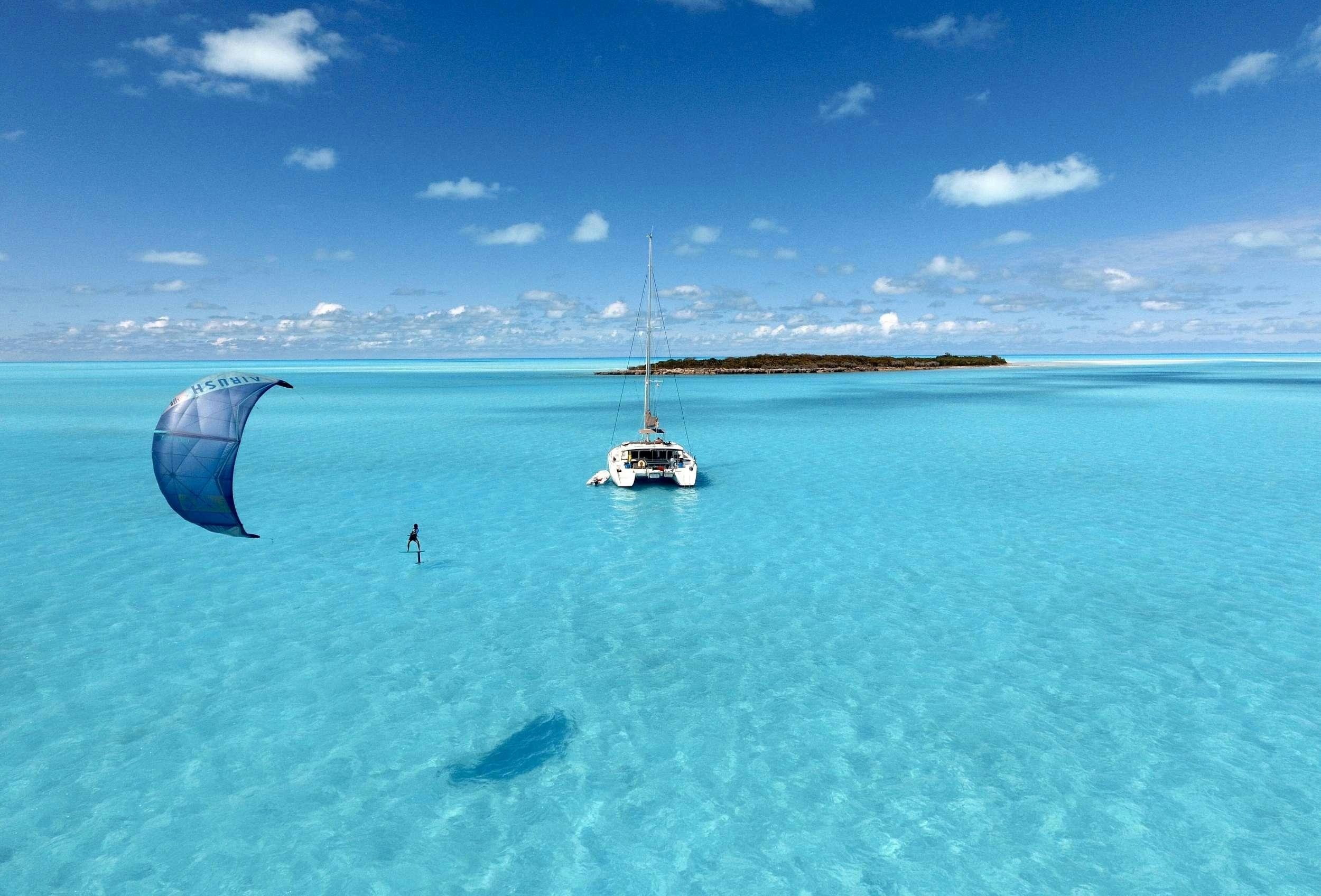 a sailboat in the water aboard Madrigal V Yacht for Charter