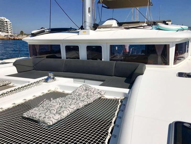a boat on the water aboard Madrigal V Yacht for Charter