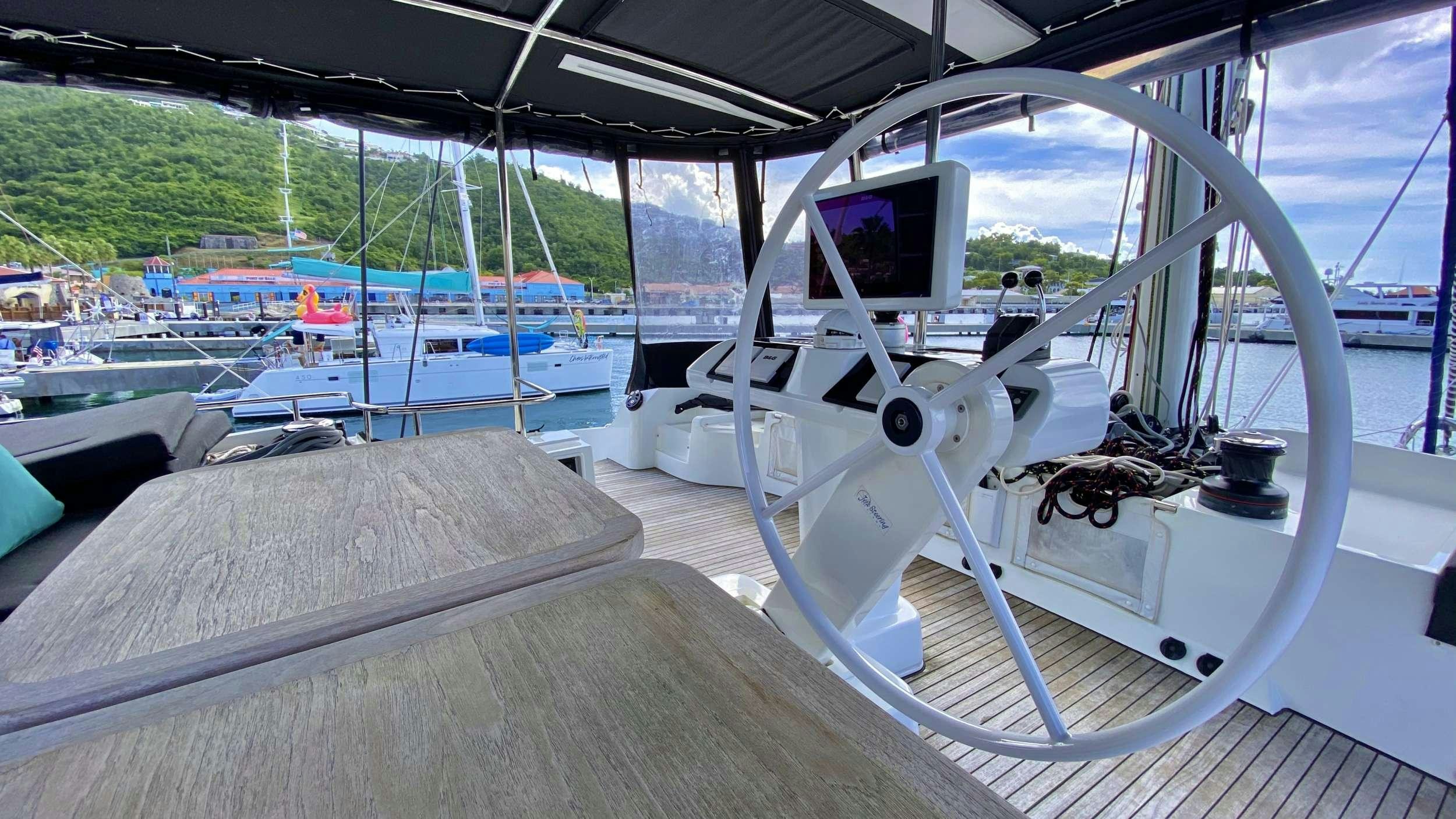 a boat on the water aboard VENTANA Yacht for Charter