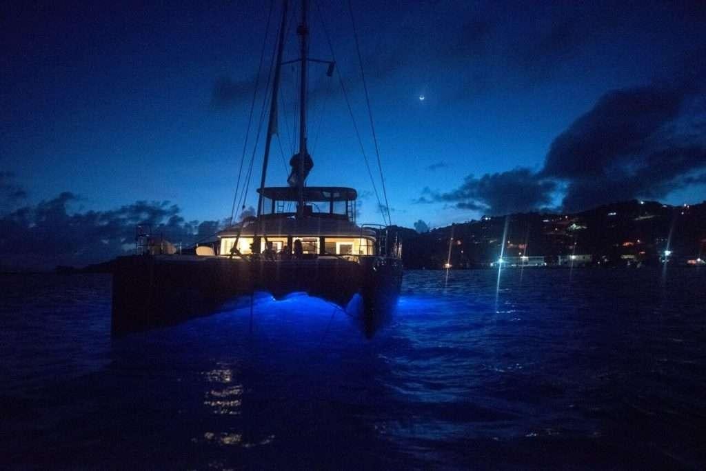 a boat on the water aboard VENTANA Yacht for Charter