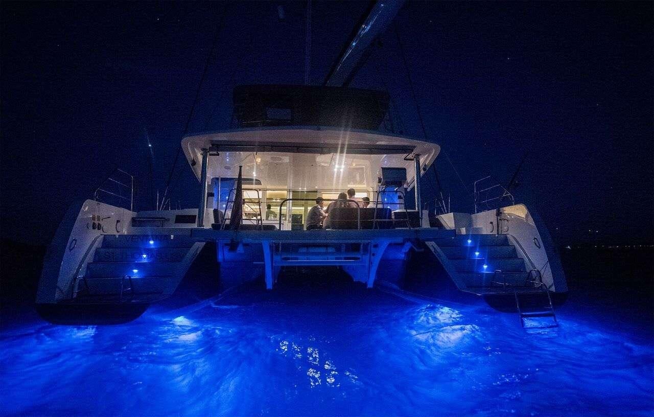 a boat in the water aboard VENTANA Yacht for Charter