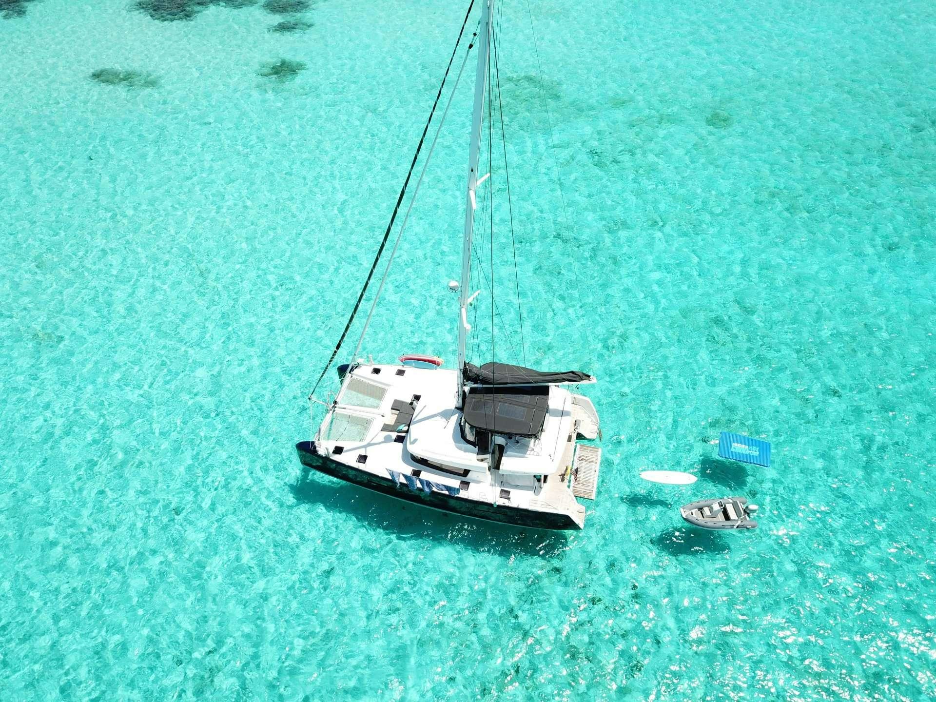 a boat in the water aboard VENTANA Yacht for Charter