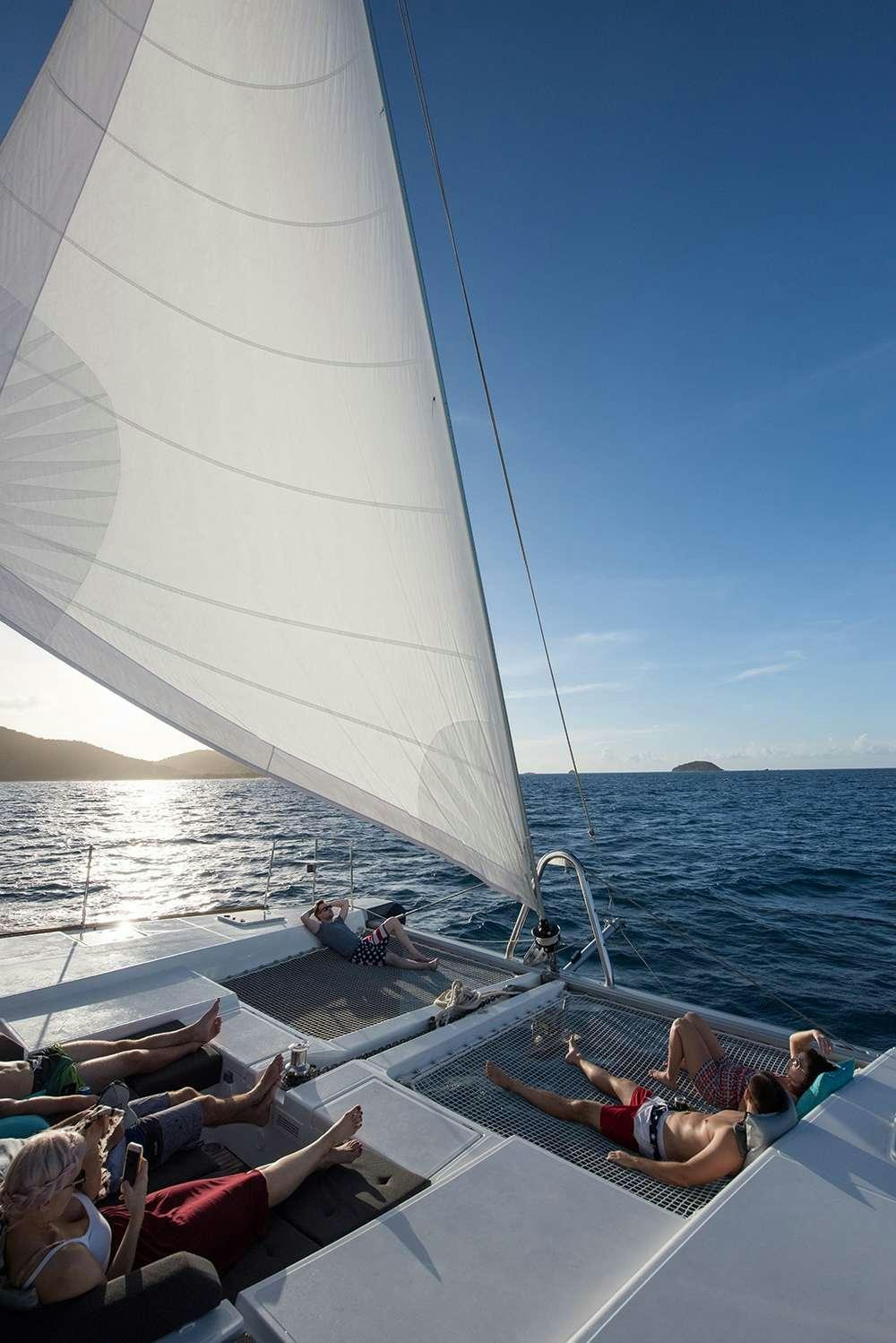people on a boat aboard VENTANA Yacht for Charter