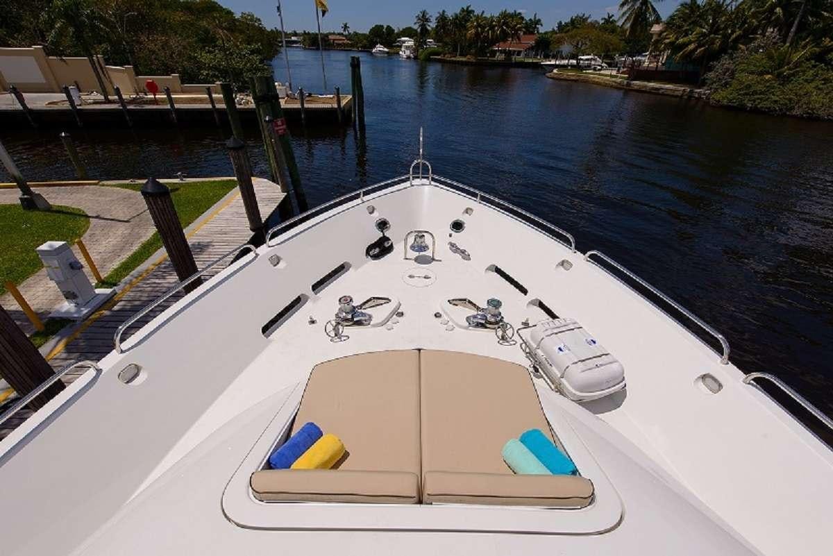 a boat on the water aboard BELLA CONTESSA Yacht for Charter