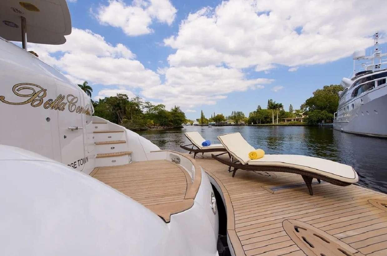 a boat on the water aboard BELLA CONTESSA Yacht for Charter