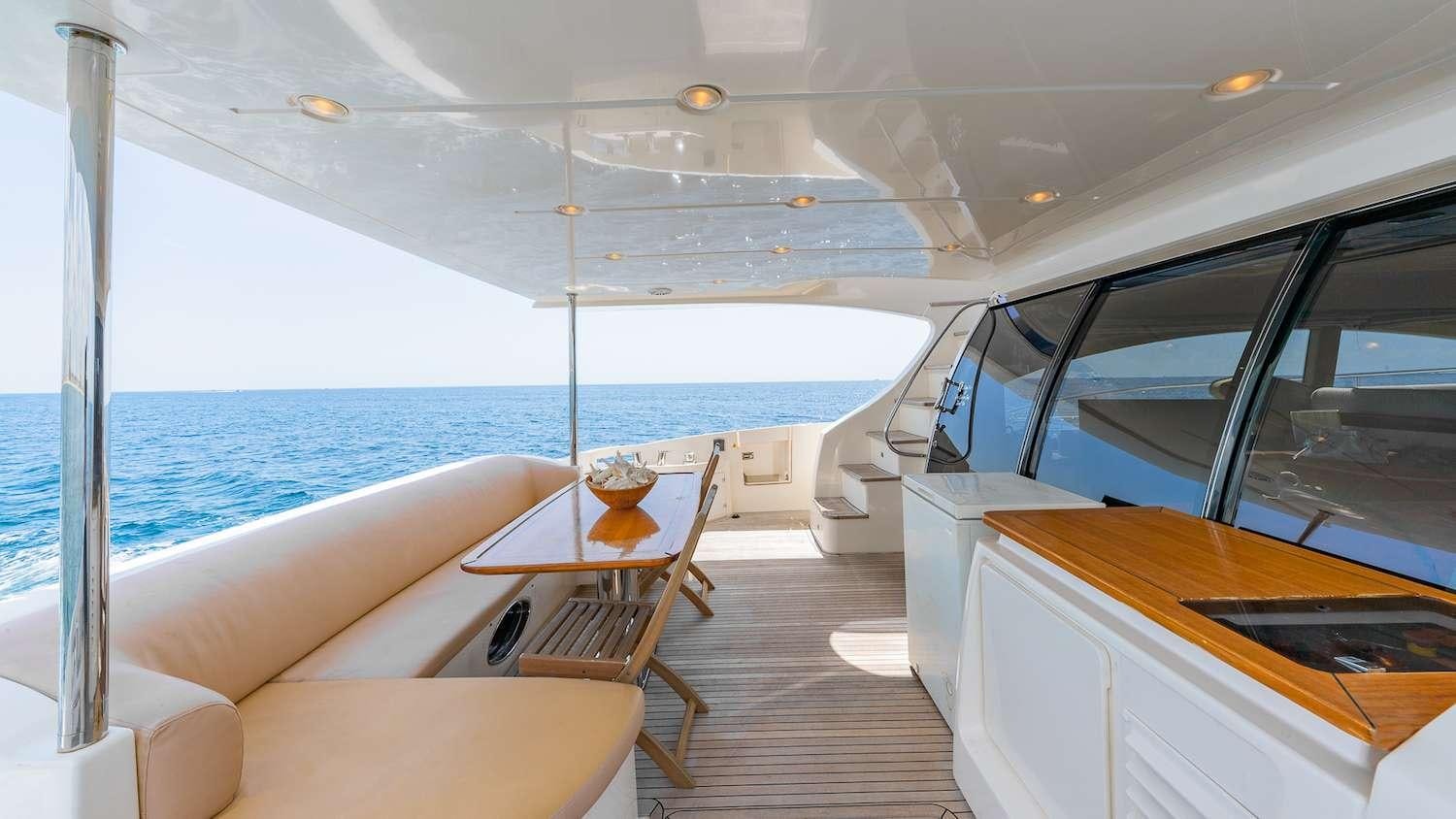 inside of a boat aboard WICKED Yacht for Charter