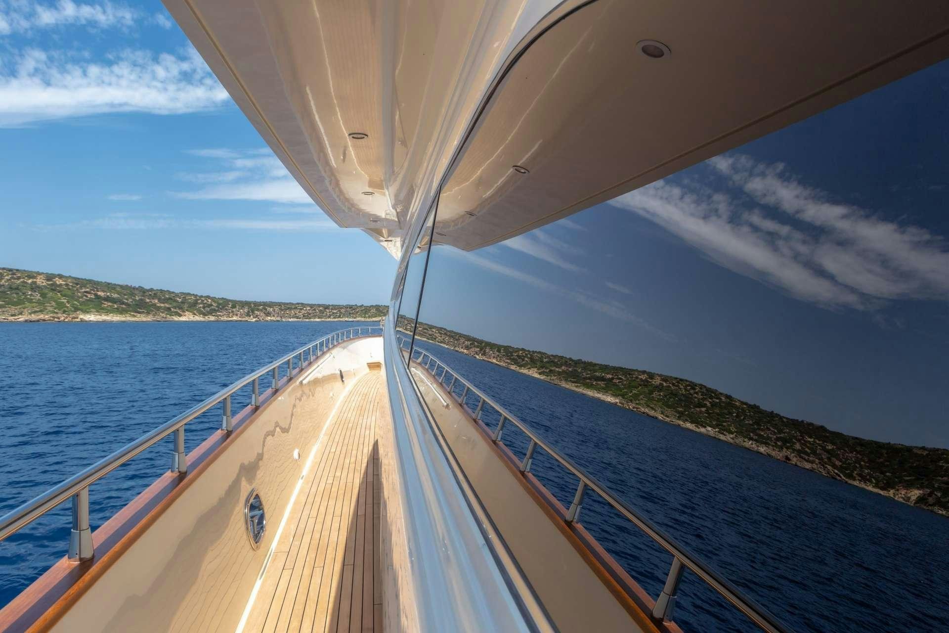 a boat on the water aboard VYNO Yacht for Charter
