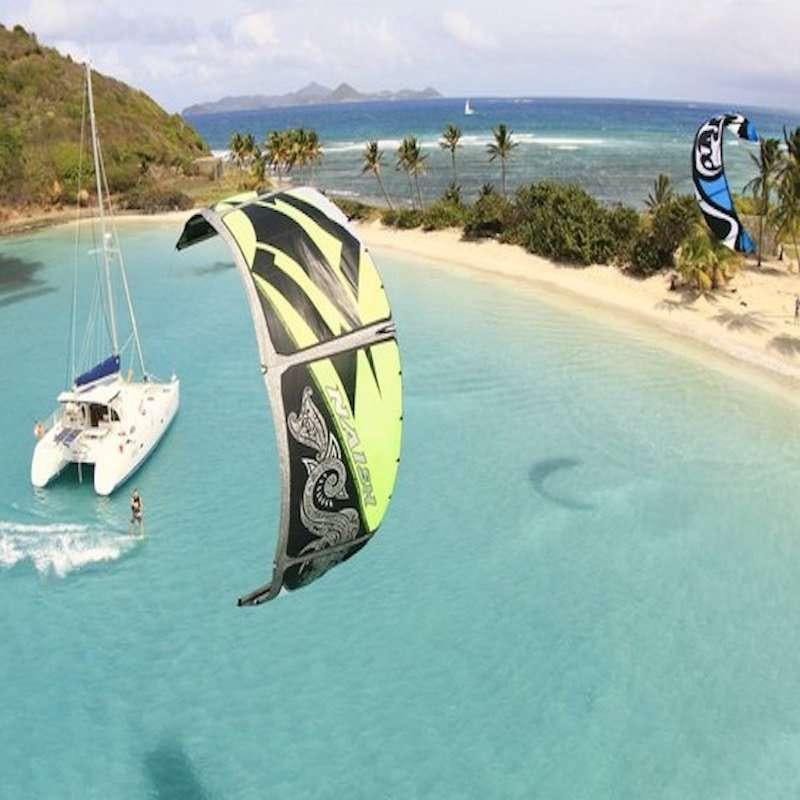 a sailboat in the water aboard VIVO Yacht for Charter