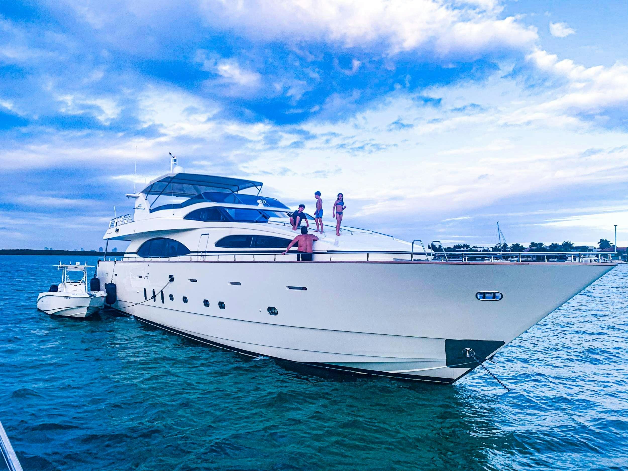 a group of people on a yacht aboard REFLECTIONS Yacht for Charter