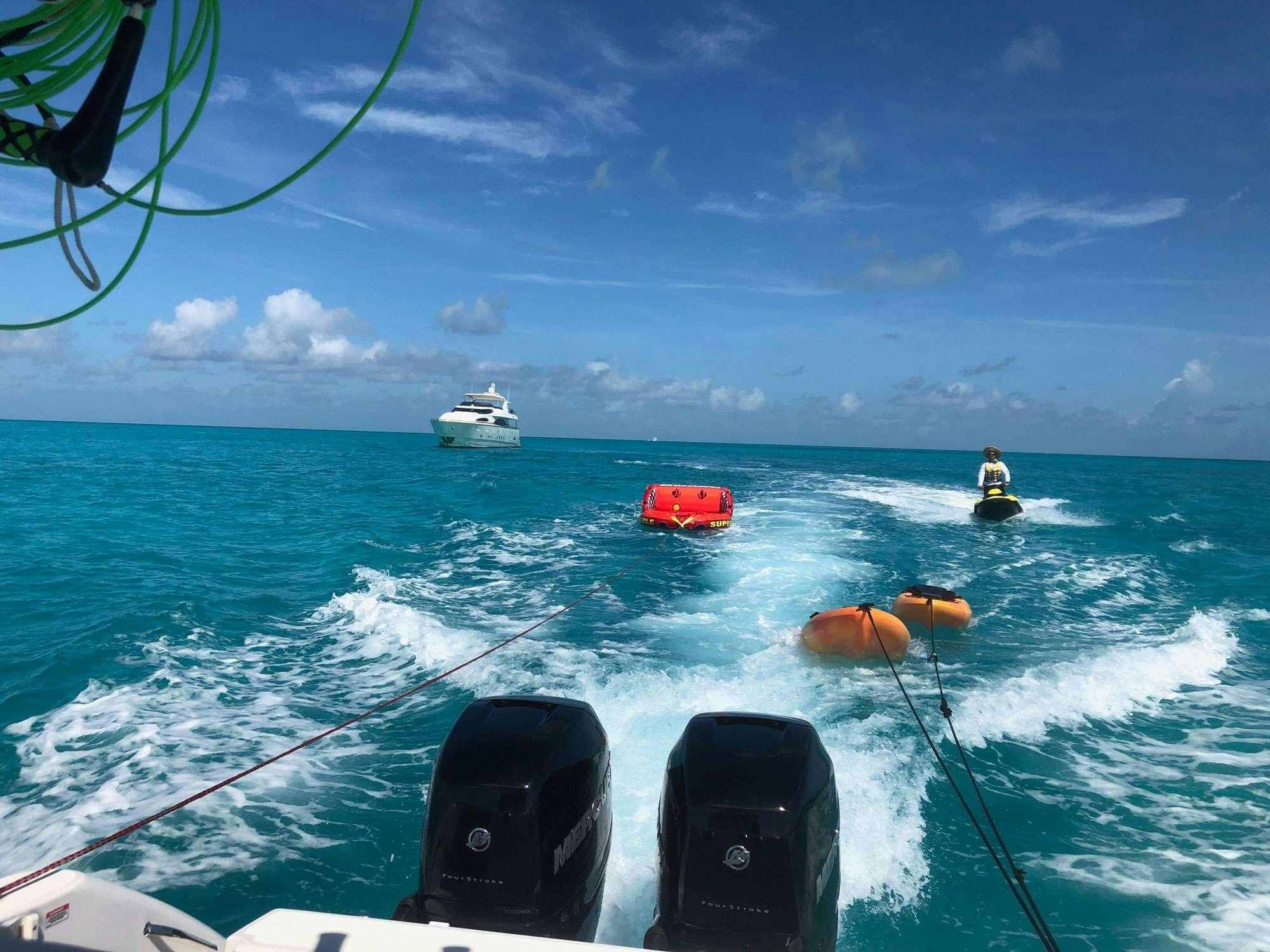 a boat in the water aboard REFLECTIONS Yacht for Charter