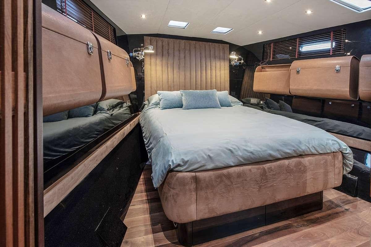 a room with bunk beds aboard TUSCAN SPIRIT Yacht for Charter