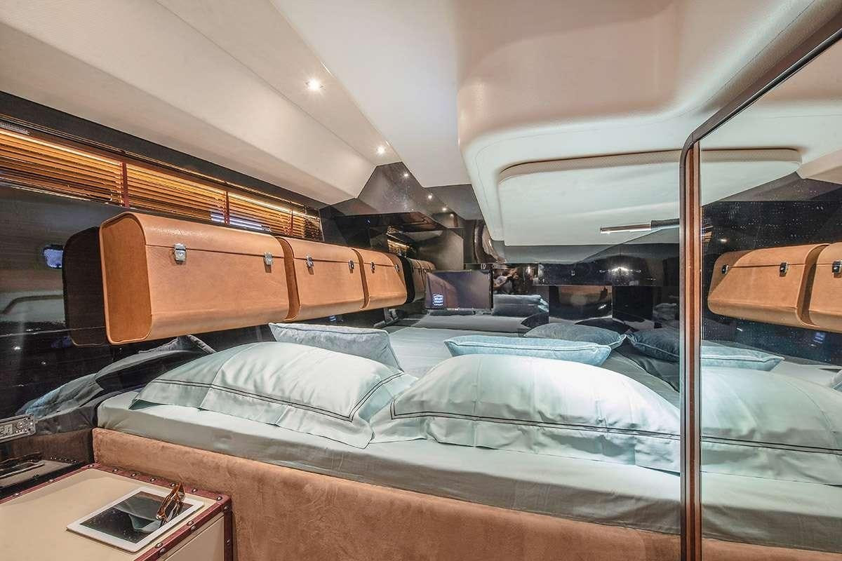 a car with luggage in it aboard TUSCAN SPIRIT Yacht for Charter