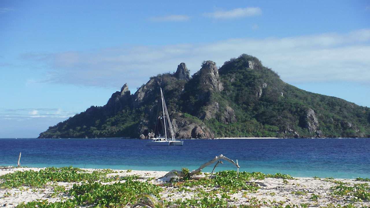 a boat on the water aboard SKYLARK Yacht for Charter